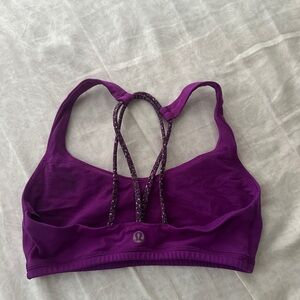Purple lulu sports bra